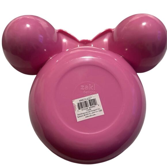 Zak! Disney Minnie Mouse shaped Pink chip and dip bowl. zak Designs. NWT - Picture 2 of 6